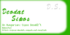 deodat sipos business card